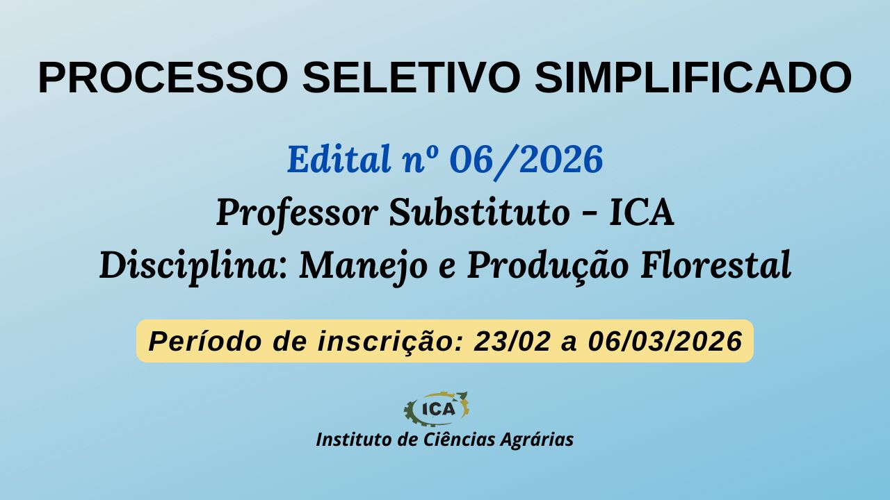 PSS Professor Substituto ICA - Edital 06/2026